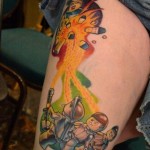 ghostbusters tattoo leg