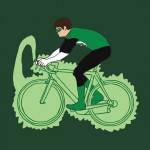 Green Lantern on a Bike