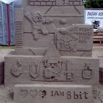 8 Bit Nintendo Sand Sculpture