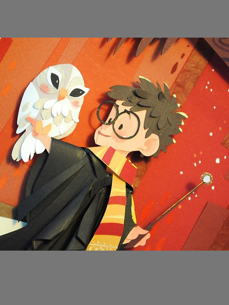 Harry Potter Paper Art Owls