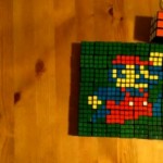 Mario made out of Rubik's Cubes