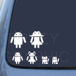 Android Family car sticker