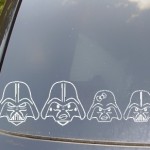 Darth Vader Family Car Sticker