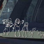Zombie Family Car Stickers