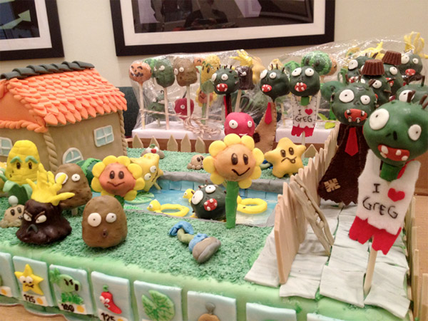 plants vs zombies birthday cake