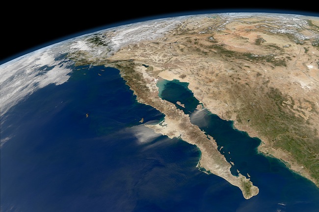 NASA satellite image of Baja California