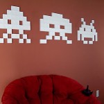 Papercraft Space Invaders