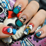 Smurf nail art