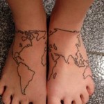 World-in-feet-tatoo
