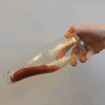 Ketchup bottle with coating