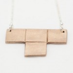 Bronze Tetris Necklaces