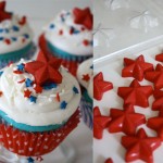 4th of July Red White and Blue Cupcakes