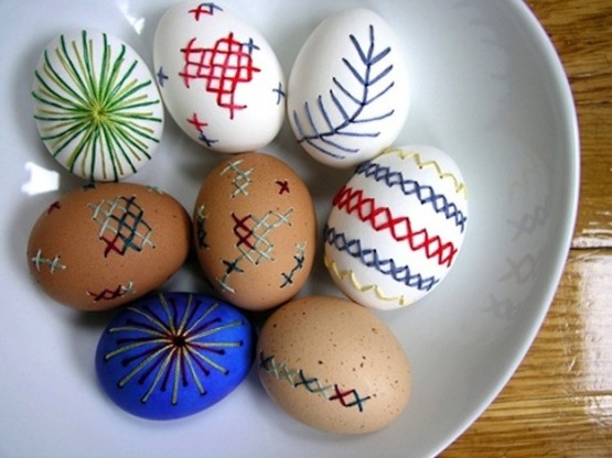 Embroidered Easter Eggs
