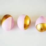 Gold-Dipped Easter Eggs