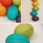 Stamped Easter Eggs