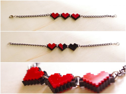 zelda pixel heart jewelry by nastalgame image 3
