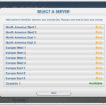 select a server EA SimCity image