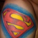 Crayon Superman Tattoo