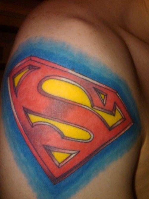 Crayon Superman Tattoo