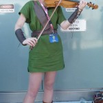 Lara playing violin