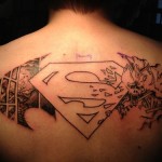 Superman Back Tattoo