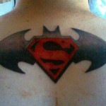 Superman in Batman Tattoo