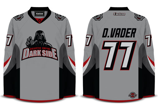 Black Squadron Darth Vader Hockey Jersey