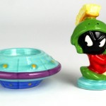 Marvin the Martian in Spaceship Salt & Pepper Shakers