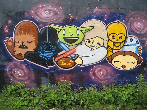 Star Wars Spaceship Battle Graffiti
