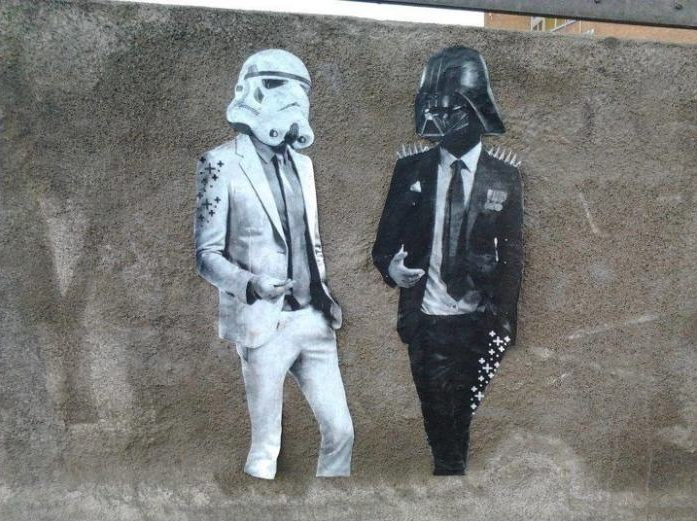 Star Wars Spaceship Battle Graffiti