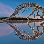 Life-Size Tyrannosaurus Rex Sculpture Paris Seine River Bank