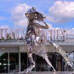 Life-Size Tyrannosaurus Rex Sculpture Paris Seine River Bank 3