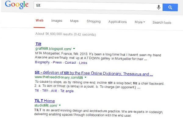 Google Tilt image
