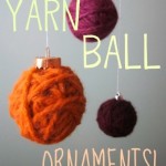Balls of yarn ornaments