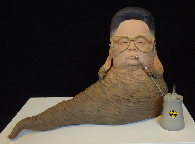 Kim Jong II as Jabba the Hutt