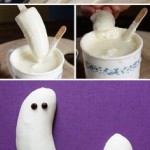 Ghost banana pops