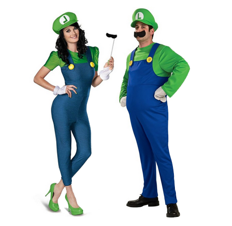 Male & female Luigi (Super Mario Bros)