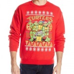 Teenage Mutant Ninja Turtles Men’s TMNT Group and Pizza Ugly Christmas Sweater