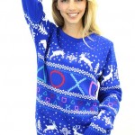 geeky PlayStation Symbols Christmas Sweater