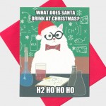 Chemistry Cat funny Christmas Card