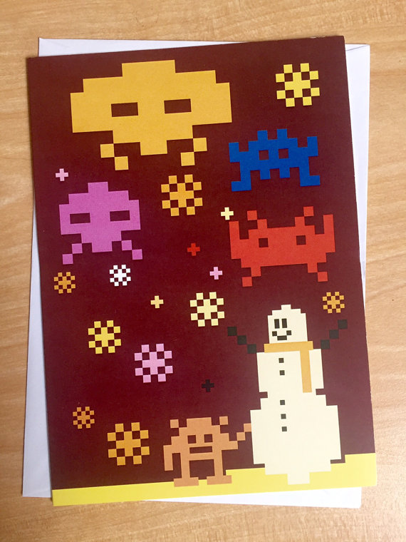 Space Invaders - Christmas card