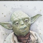 Yoda Watercolor Painting ORIGINAL