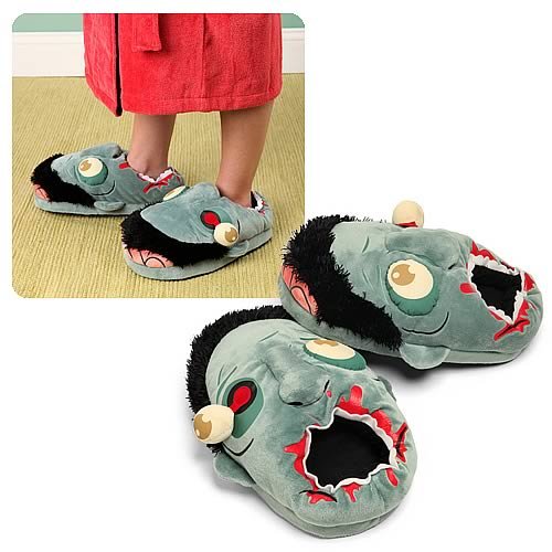 Valentines Day gift idea geeky zombie slippers