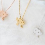 geeky Valentines Day gift idea space invaders necklace