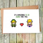 geeky Zelda Valentines Card,