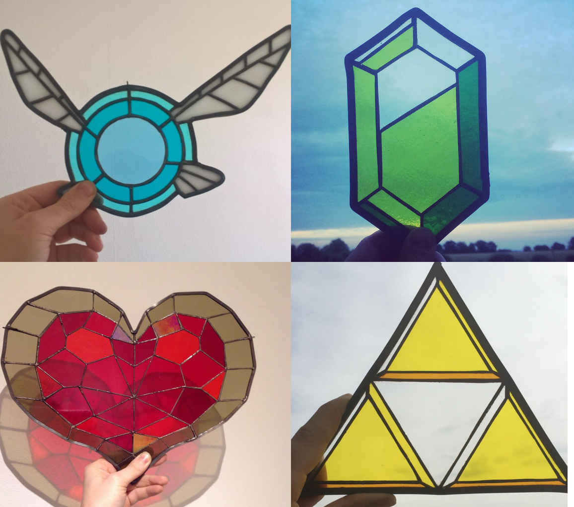 The legend of Zelda stained glass art