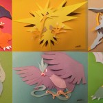 pokemon paper art 3d pop fanart