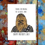 funny star wars mothers day card