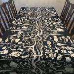Black & White Coloring Book Thanksgiving Tablecloth