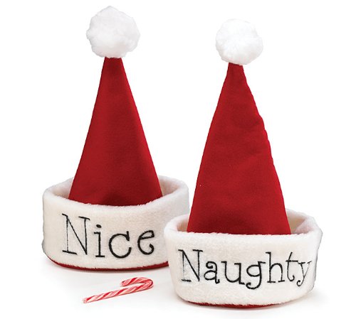 Nice & Naughty Santa Hats